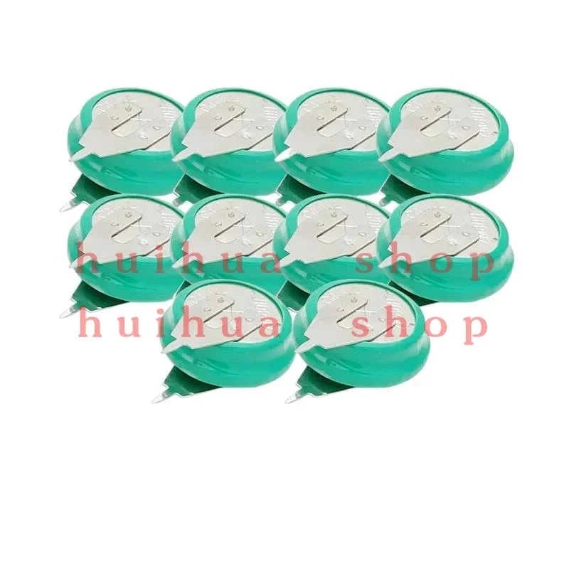 10-100pcs 1.2V 60mAh Ni-MH Rechargeable Battery Button Coin Cell with Welding Pins for Toy Timer Solar Energy Electric