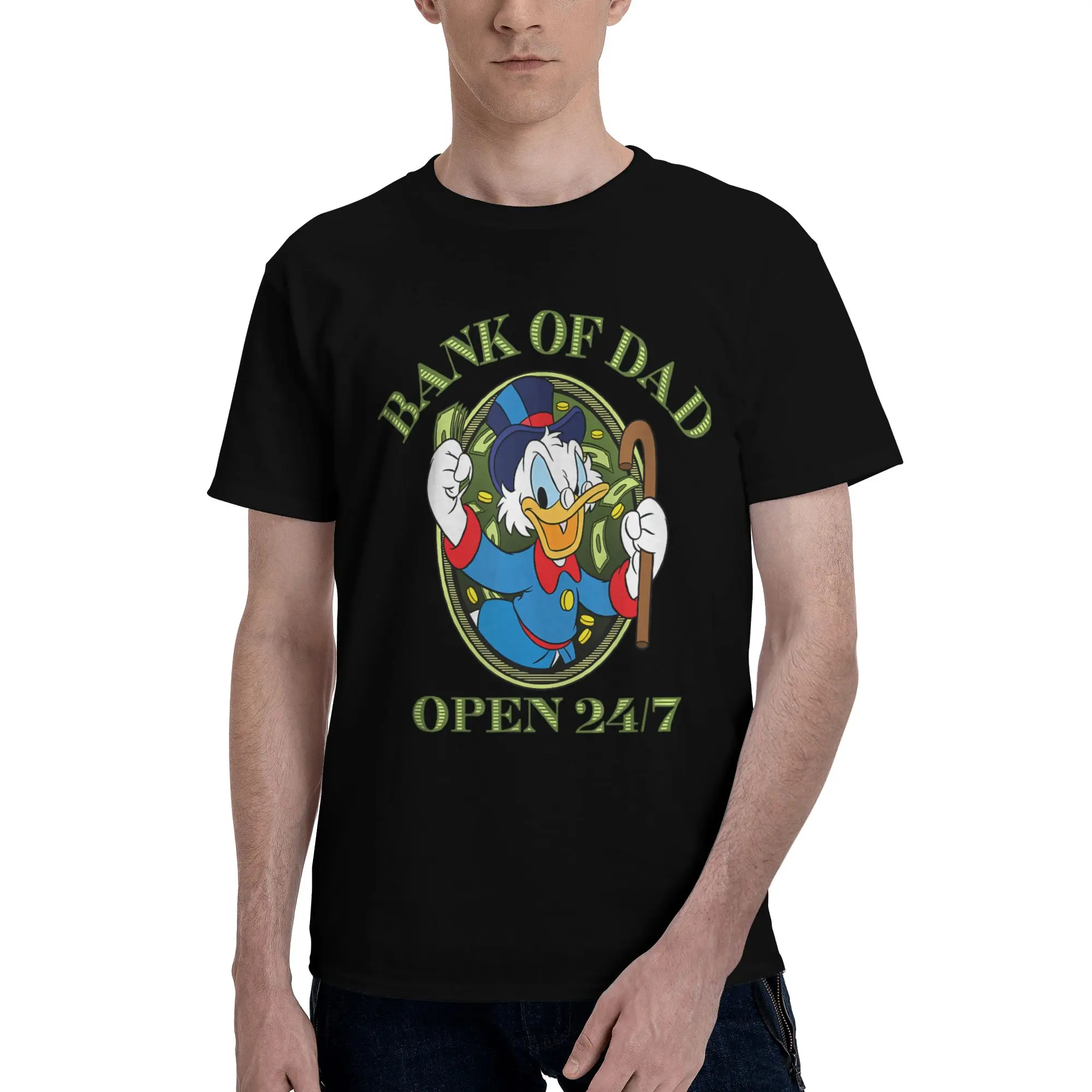 

Футболка DuckTales Scrooge McDuck Bank of Dad Men Awesome из чистого хлопка с короткими рукавами, футболка из чистого хлопка fugees
