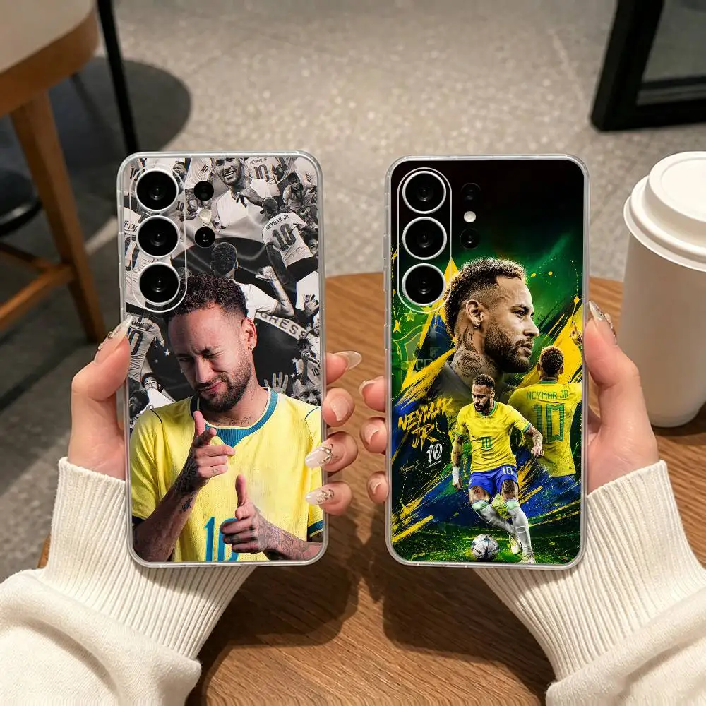 football superstar Neymar Jr  gift Phone Case Transparent Silicone Soft For Samsung S25,S24,S21,S22,S23,S30,Ultra,S20,Plus,Fe