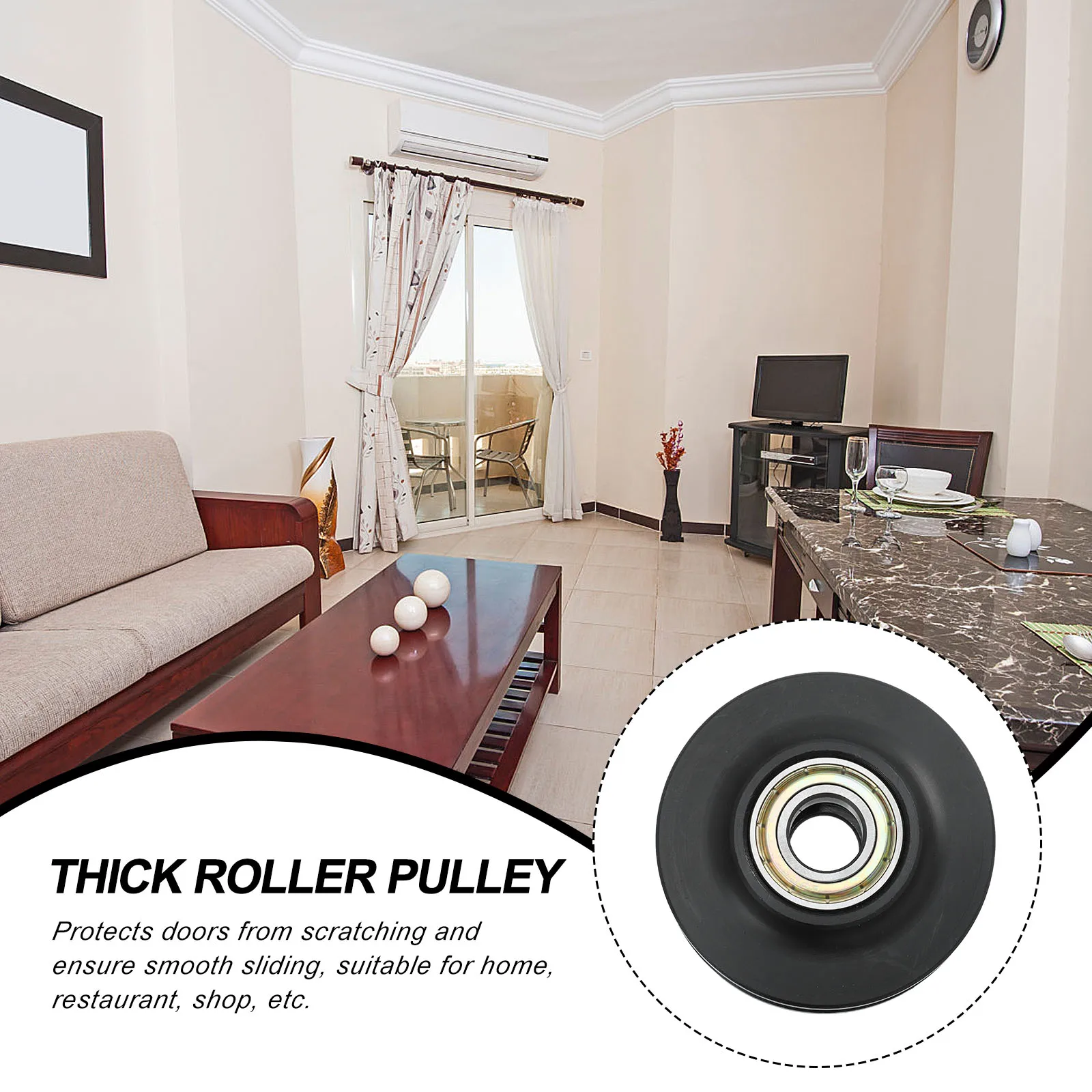 

Barn Door Hanging Rail Door Wheel High Quality Thick Roller Pulley Wear Resistant Smooth Sliding Universal Nylon Roller Wheel