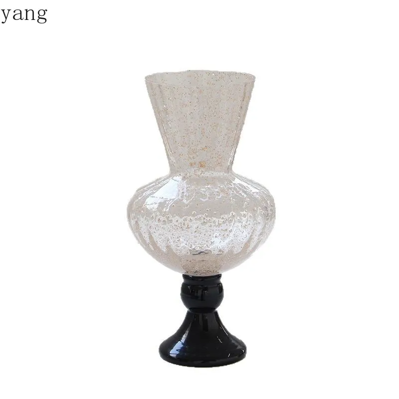 LMM tall French vase flower dining table countertop home decorative glass vase