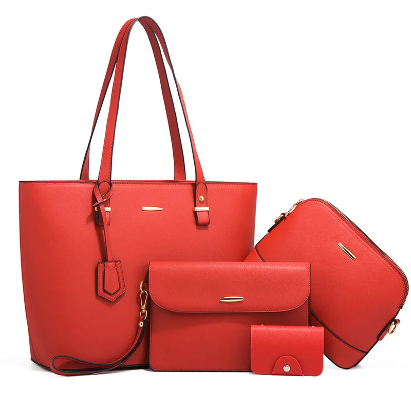 4 Sets Luxury Leather Handbag for Women 2024 Designer Female Shoulder Crossbody Bag Ladies tote bag Sac A Main
