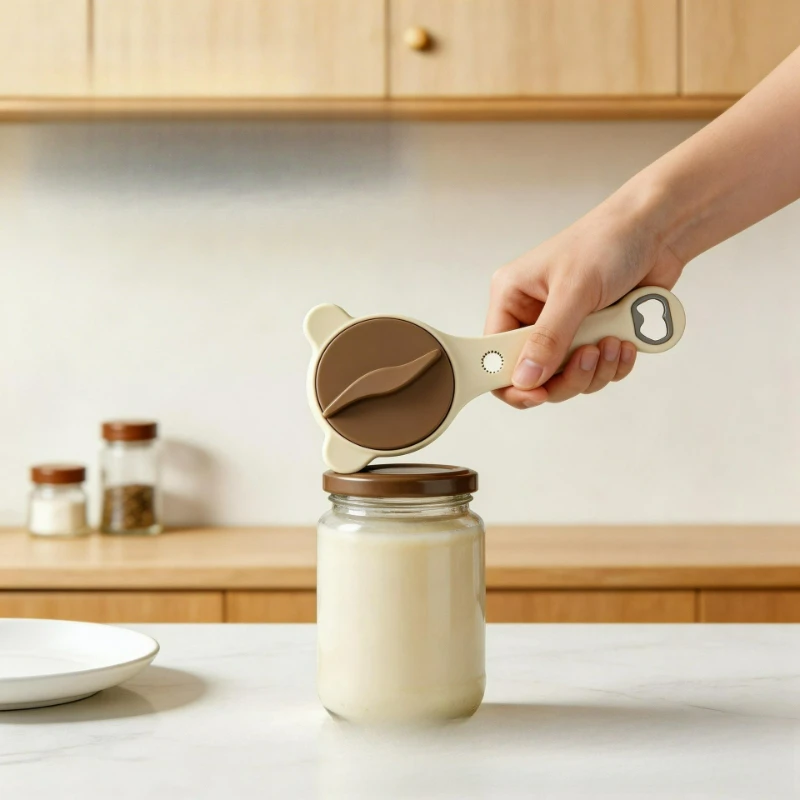 Cute Three-claw Adjustable Can Opener, Multi-functional Four-in-one Beer Lid Opener, Labor-saving