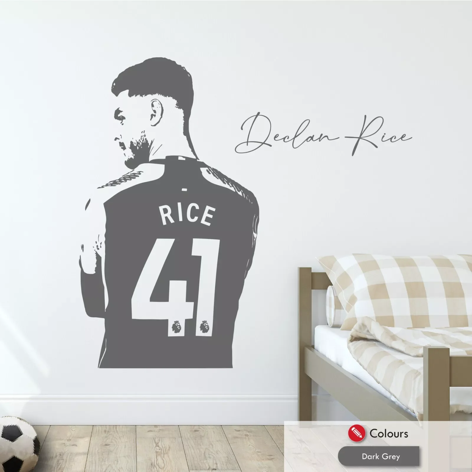 Declan Rice   football soccer  self-adhesive  removable Wall Sticker Art  Decal Mural   Decor