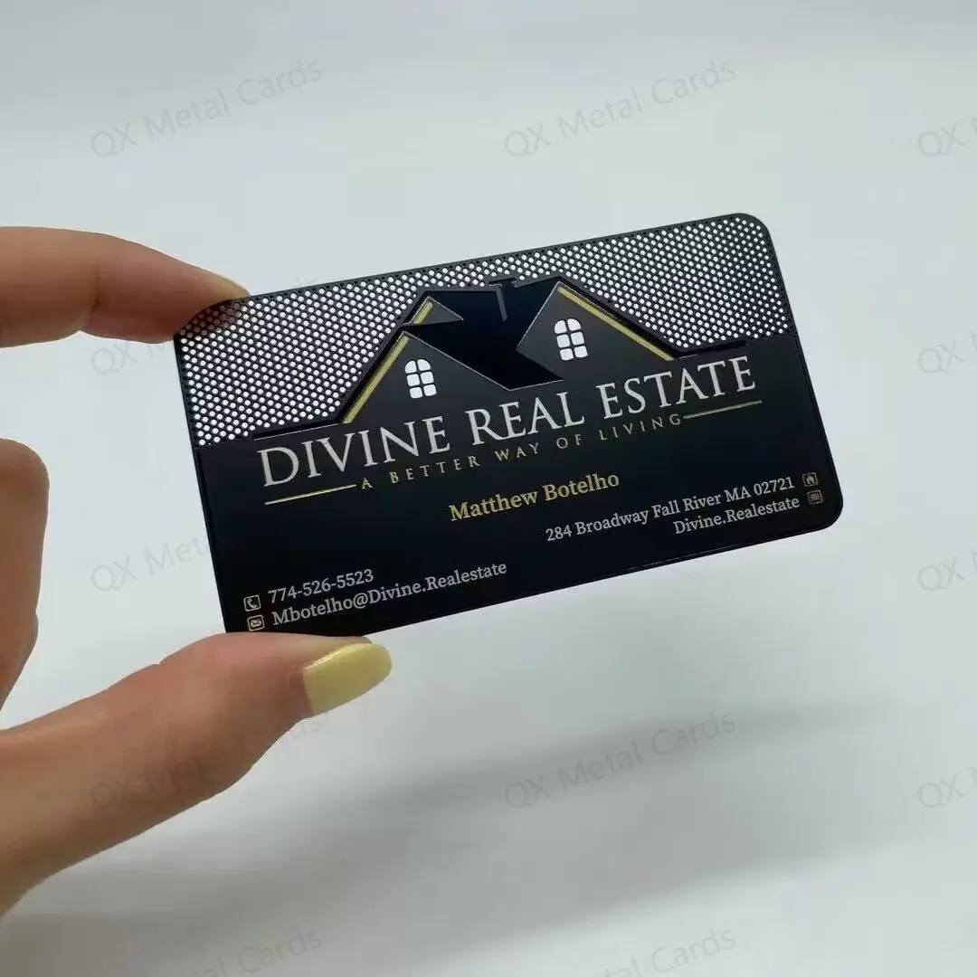 0.5mm Matte Black Metal Business Cards 