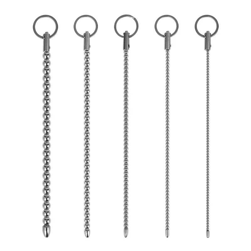 Stainless Steel Penis Plug Metal Horse Eye Stimulation Urethral Sounding Beads Massage Wand Sex Toys For Men Masturbation 6/8 mm