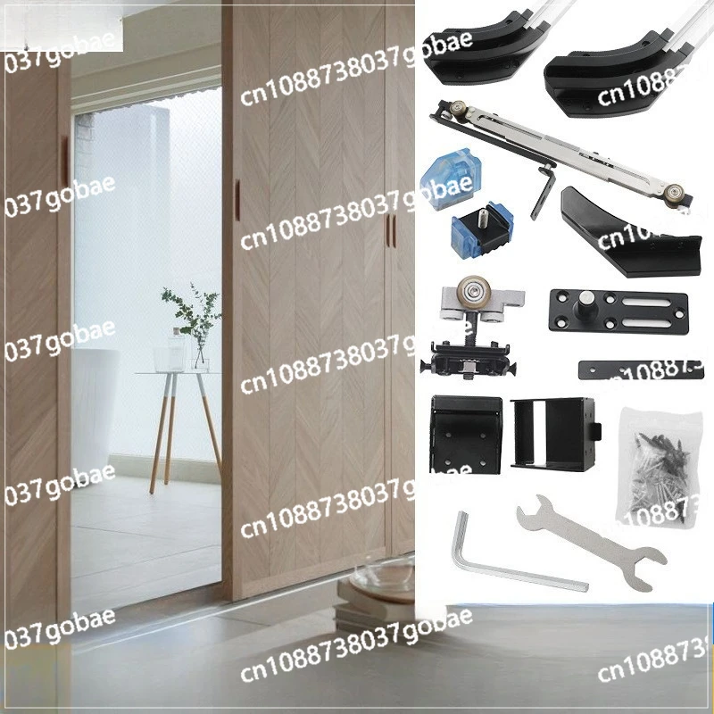 Invisible door sliding flat  rail hardware accessories referral bus  sliding  slide