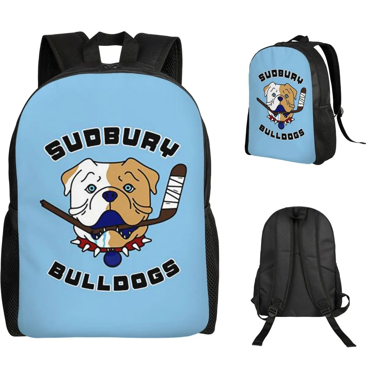 Sudbury Bulldogs - Shoresy Logo Student Backpack School Bag Hiking Travel Daypack for Boys Girls Fashion Bookbag Shoulder Bags