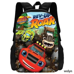 The Blaze and the Monster Machines School Backpack for Kindergarten ,Cartoon School Bags for Boys Girls,Large Capacity Kids Bags