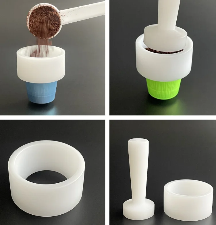 Electric coffee pod, sealer, beverage capsule sealer foil, drive manual sealer