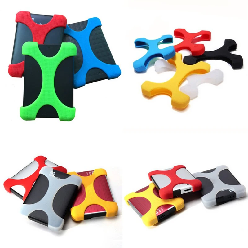 1 Pcs 2.5" Portable External Hard Disk Drive Bag Carry Case Cover Silicon Rubber Case For WD 2.5 Inch Colorful Hard Drives HDD