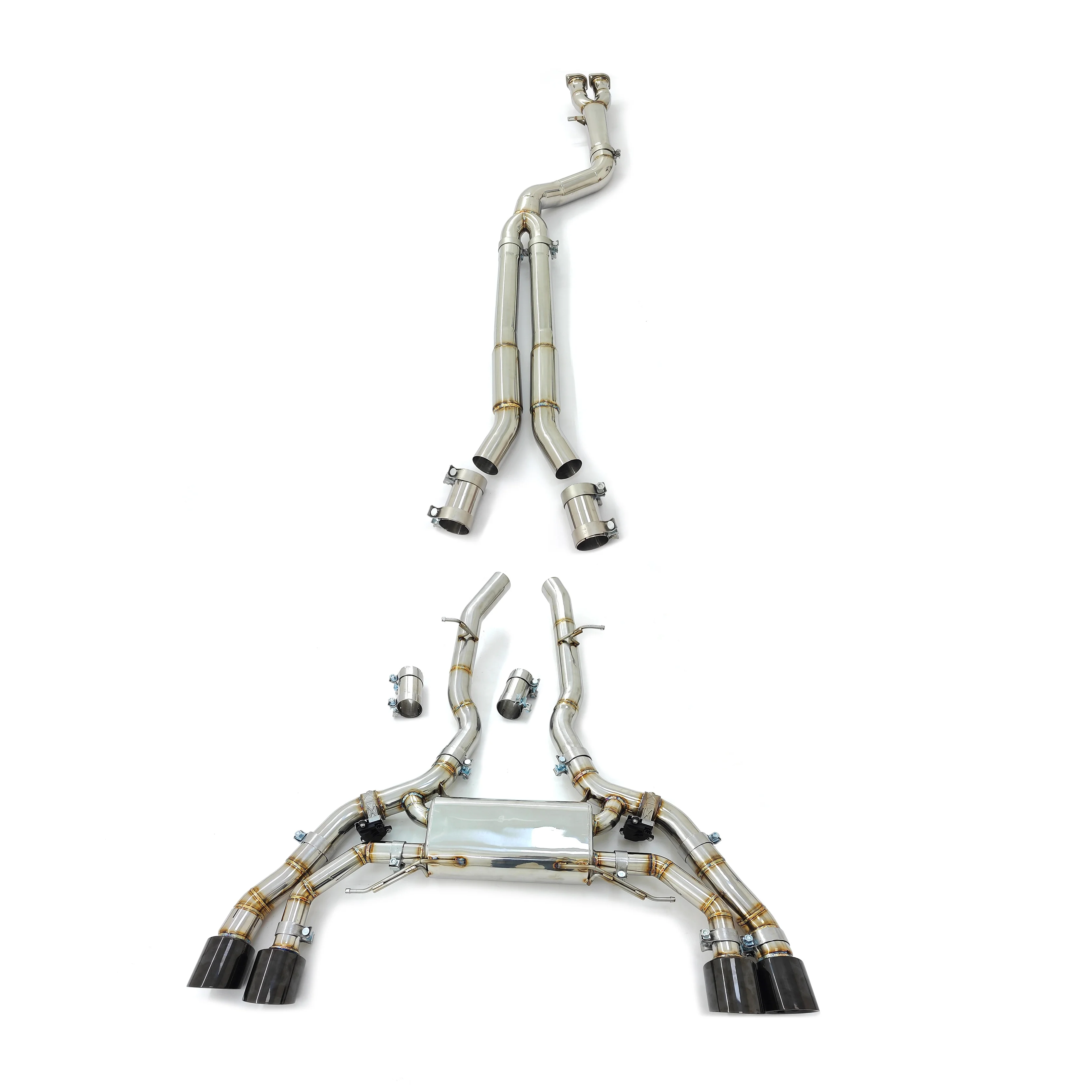 

CSZ Stainless Steel Valved Muffler Catback Midpipe with Resonator Exhaust for BMW S58 X3M F97 X4M F98 3.0T Vehicles