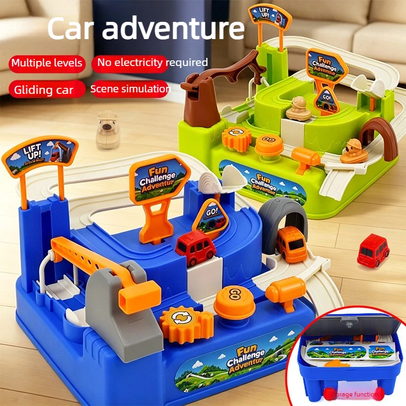 Racing Rail Car Model Educational Toys Track Adventure Game Mechanical Interactive Toys Adventure Track Toy Kid's Gift