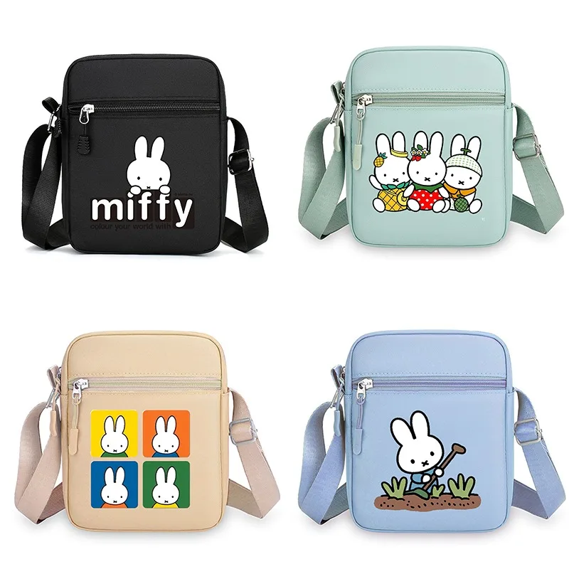 

Сумка через плечо Miffy унисекс с мультяшным аниме-принтом, сумки через плечо для женщин, портативные сумки и сумочки для улицы, подарки для вечеринок