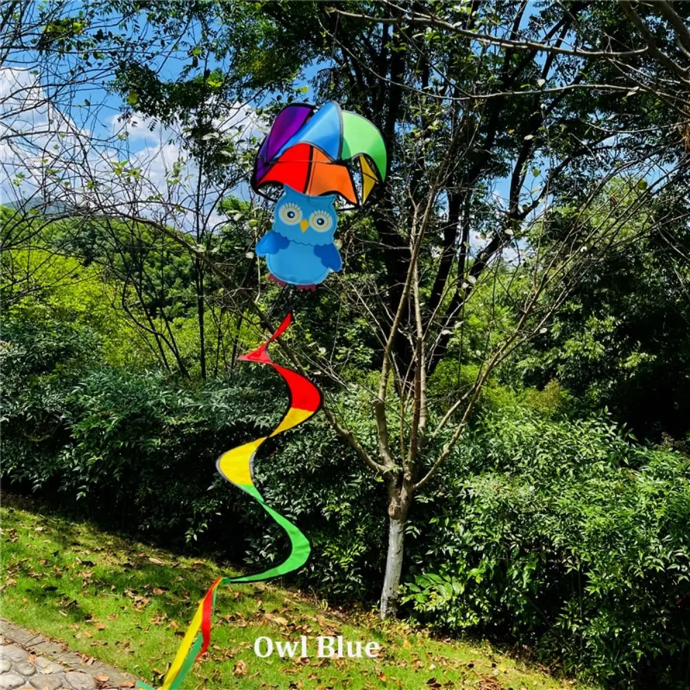 カラフルな漫画風傘ペンダント、無毒の吊り下げ布＆プラスチック製動物昆虫回転風車ウィンドチャイムパーツ