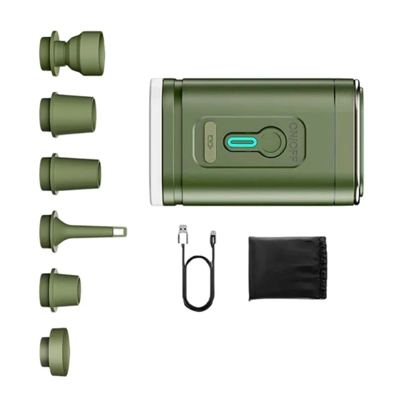 AB41-Versatile Mini Electric Air Pump With LED Light - USB Charging, Portable For Outdoor Use