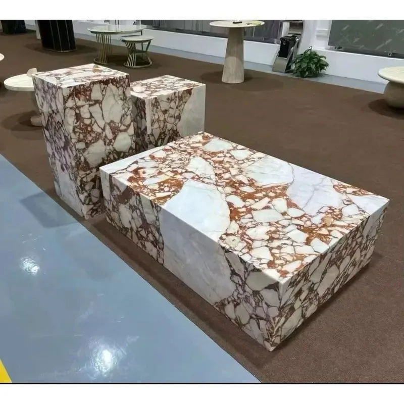 Burgundy marble polished plate Natural gravel for wall decoration, flooring, villa countertops, coffee tables