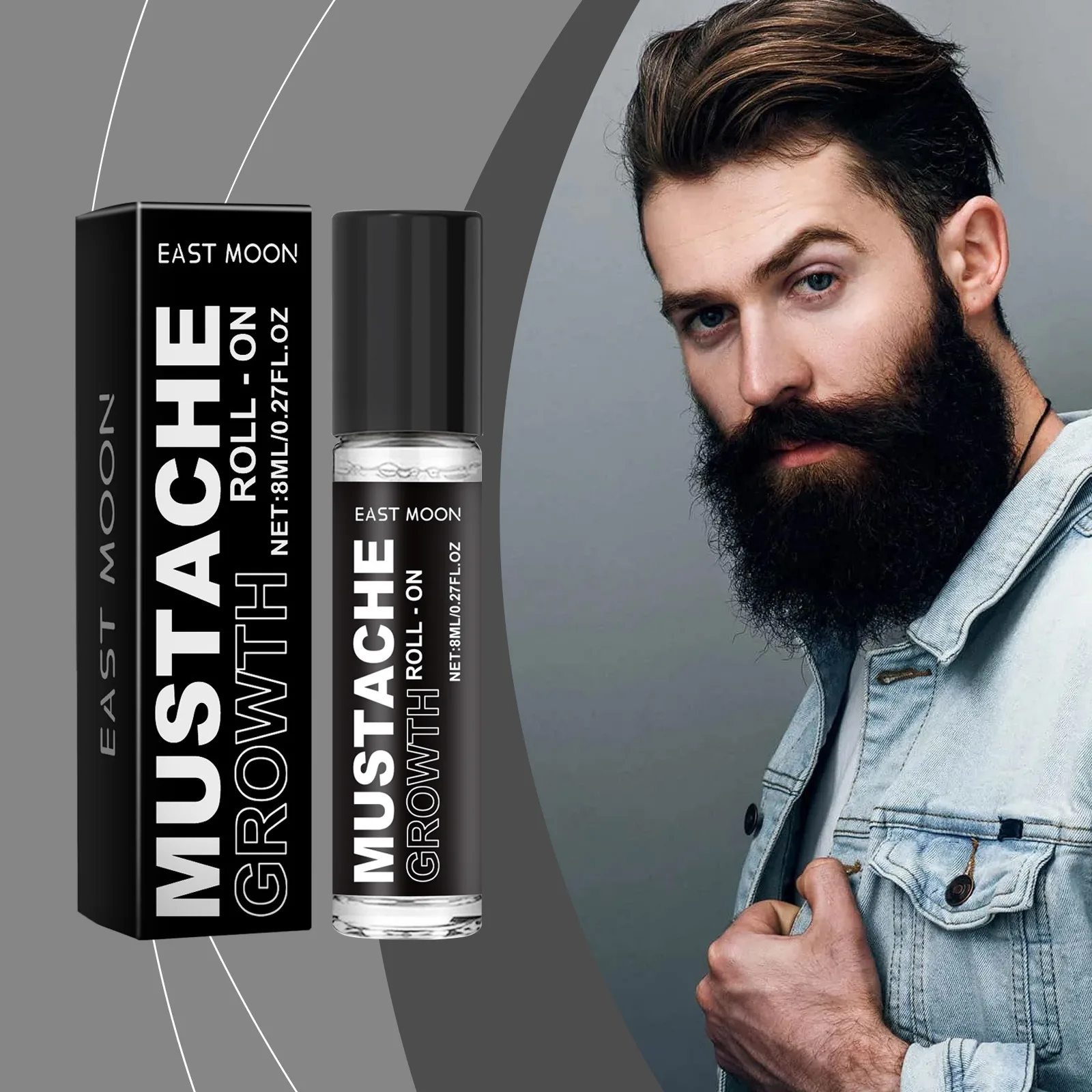 Men's Beard Care Ball Men's Nourishing Thick Beard, Strong and Tough Beard Root and Beard Care Liquid