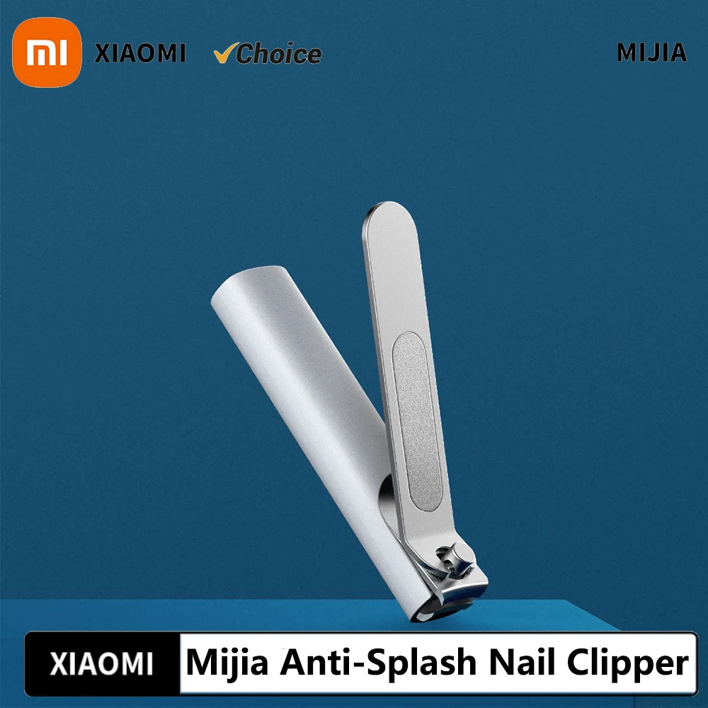 Xiaomi Mijia Tagliaunghie in acciaio inossidabile con copertura antispruzzo Trimmer Pedicure Care Tagliaunghie Lima professionale per unghie