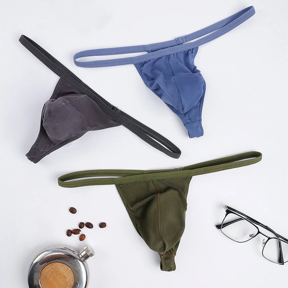 

Popular Men Sexy Close-fitting String Bugle Pouch Thong Underwear Male Low Rise T-back Jock Strap Mans Slip Hombre Panties