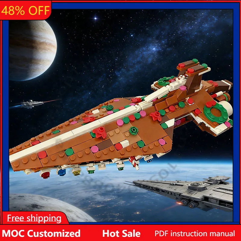 

508 деталей, конструктор «Звездный уничтожитель» (MOC), модульная сборка, популярная игрушка для детей, подарок на день рождения