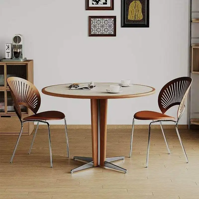 *Mid-century Coffee Table, Sintered Stone Surface, Four-prong Metal Base, Retro-modern fusion for Timeless Interiors.