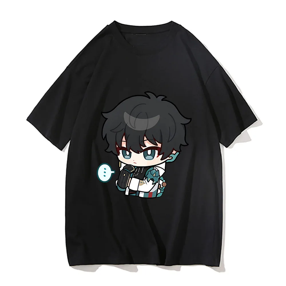 Danheng Honkai Star Rail T-shirts Men 100% Cotton Handsome Tshirts Silent Cartoon T Shirts Hot Game MiHoYo EU Size Anime Graphic