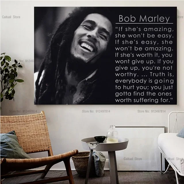 بوب مارلي التدخين أبيض وأسود قماش اللوحة الفنية HD الموسيقى ستار صور طباعة لغرفة المعيشة جدار ديكور ديكور المنزل الأنيق