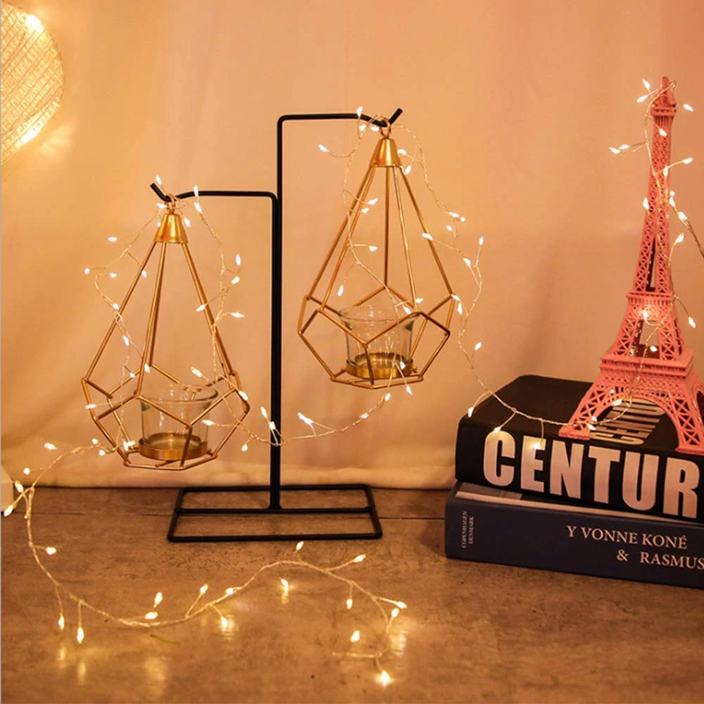 LED Firecracker Fairy Light Copper Wire String Light Christmas Decorations 2023 USB Operated 8 Modes Waterproof Garland New Year