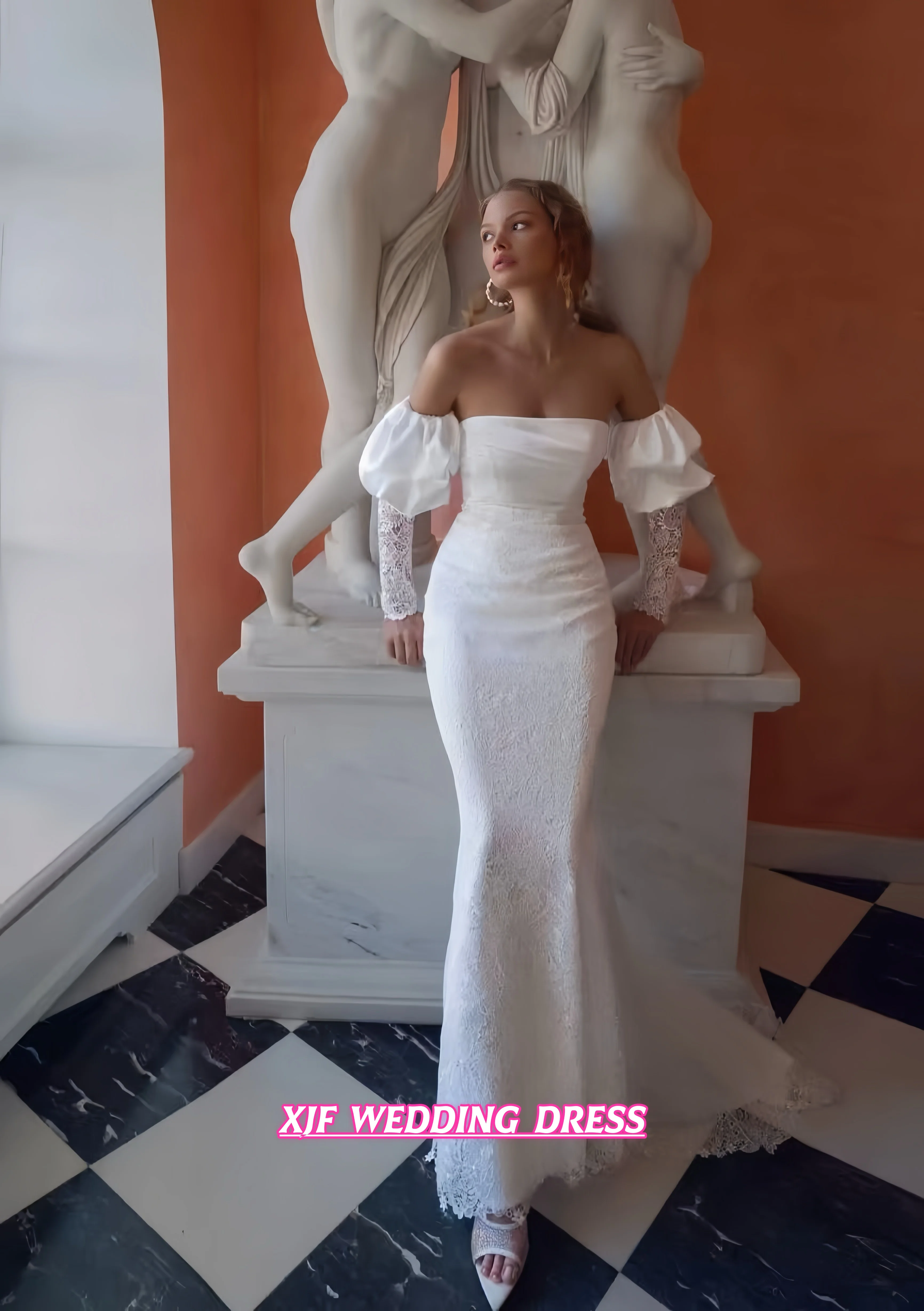 

Индивидуальные свадебные блузки для невесты с пышными рукавами, свадебные платья в стиле русалка, свадебные наряды, vestidos de novia.