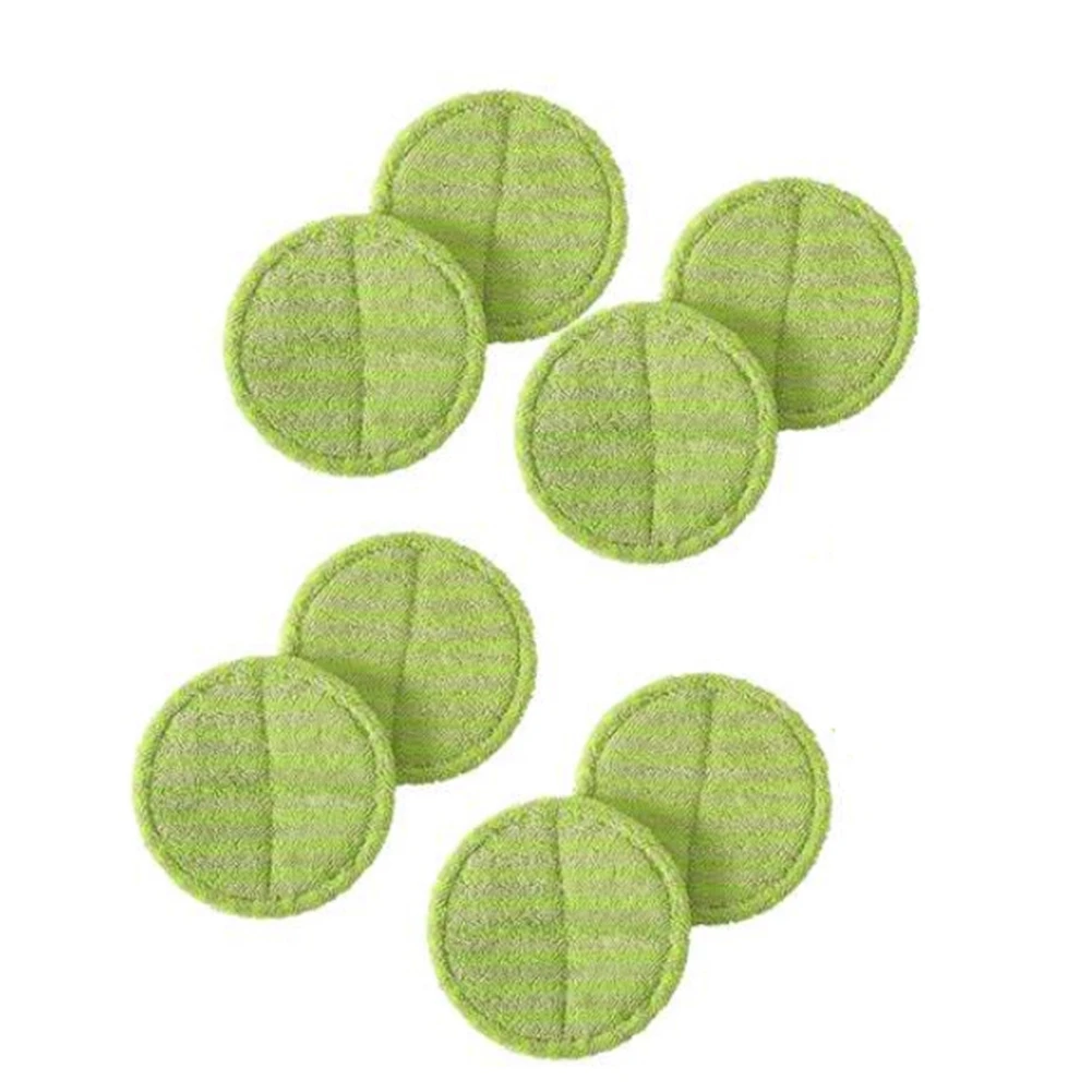 8Pcs Replacement Pad for Cordless Electric Rotary Mop Sweeper Wireless Electric Rotary Mop Scrubber Pad, Green