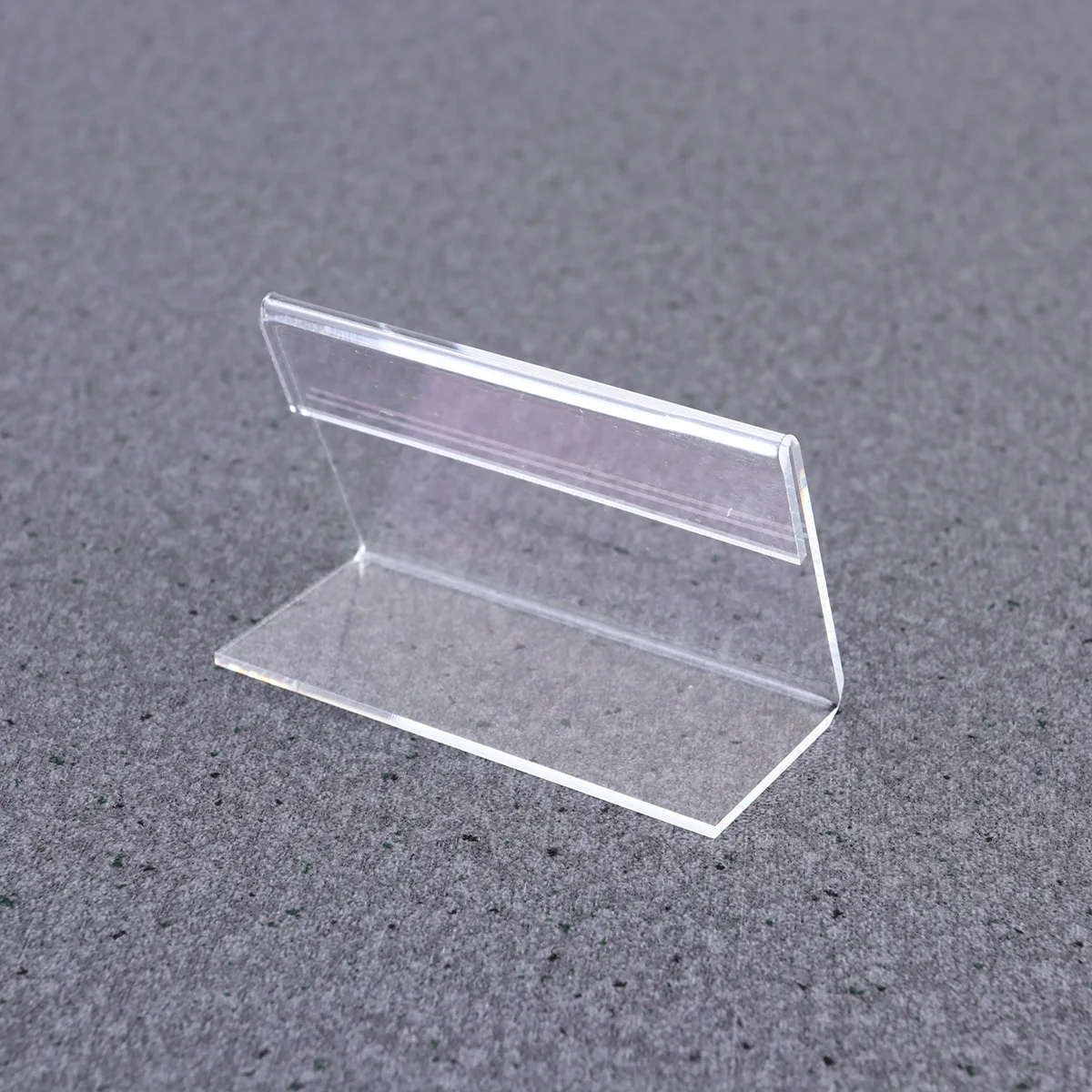 

10Pcs Acrylic L Shape Display Stand Transparent Desktop Photo Paper Card Holder Office Meeting Display L Shape Holders