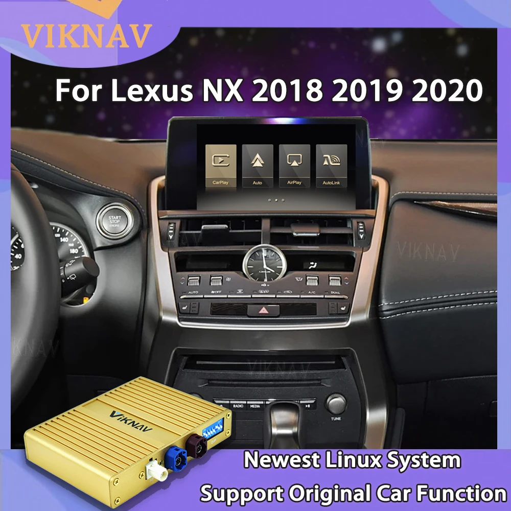 Viknav Linux Decoder Box For 8 Inch Lexus NX 2018 2019 2020 Wireless Apple CarPlay Android Auto Display Screen