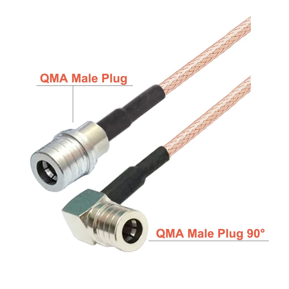1Pcs QMA Male Plug to Waterproof QMA Female Bulkhead Jack RG316 RF Coaxial Cable 50 Ohm 10cm-15m image 4