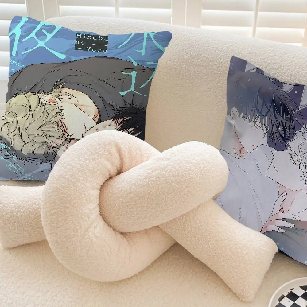 أنيمي منخفضة المد في الشفق وسادة غطاء الوسادة المخدة غرفة المعيشة أريكة ديكور المنزل حسب الطلب