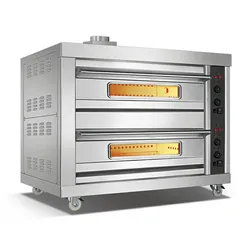 Commercial Baking Equipment SS 201 Durable Bakery Machine Pizza Gas Deck Oven