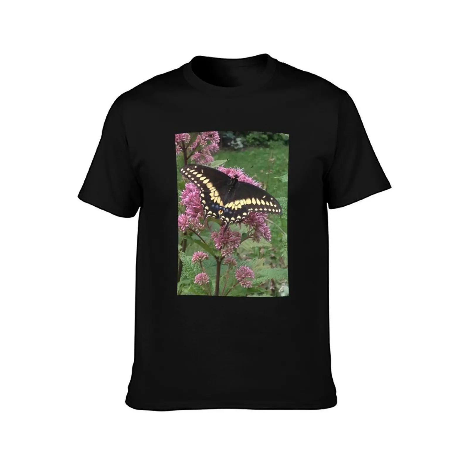 Black Swallowtail T-Shirt Work Utility Short Sleeve Shirt T-Shirt