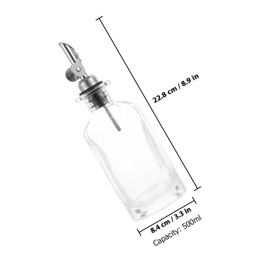 2Pcs Automatic Open Close Oil Dispenser Multipurpose Glass Bottle for Cooking Olive Oil Vinegar Soy Use
