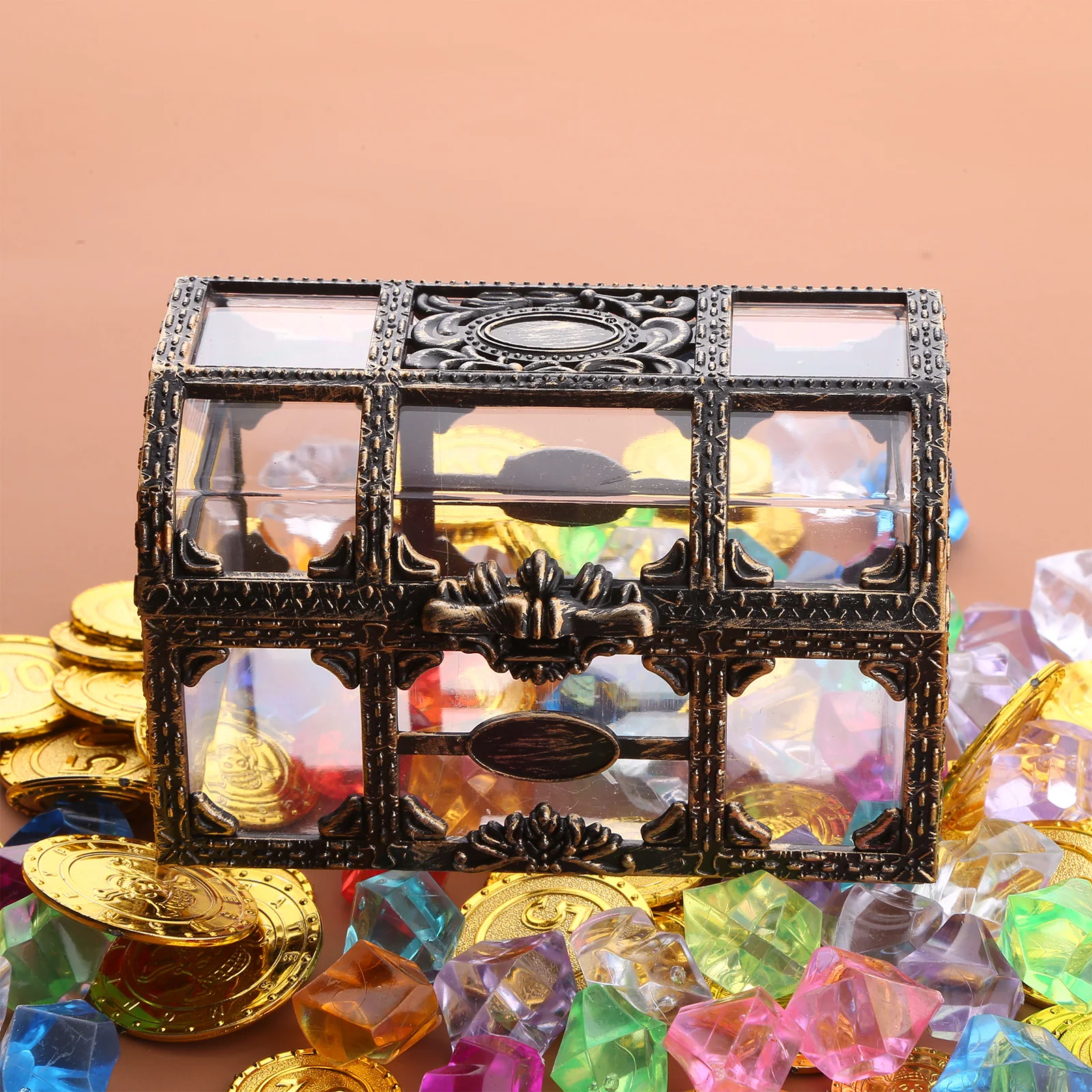 เด็กโจรสลัดเครื่องแต่งกายชุดอุปกรณ์เข็มทิศ Retro กล้องโทรทรรศน์ Eye Patch Treasure Chest กล่องโจรสลัดพรรค Prop วันหยุดคอสเพลย์