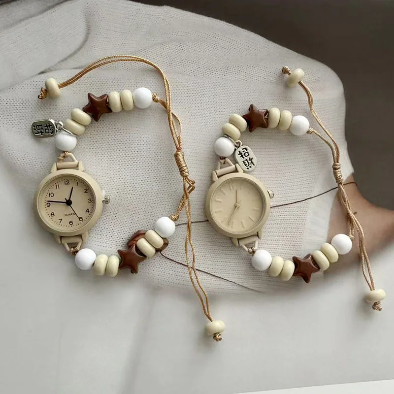 Cute Star Chain Quartz Watches for Girls Boy Unique Design Fashion Good Looks Wrist Watch for Teen Students Casual Wristwatch view 4