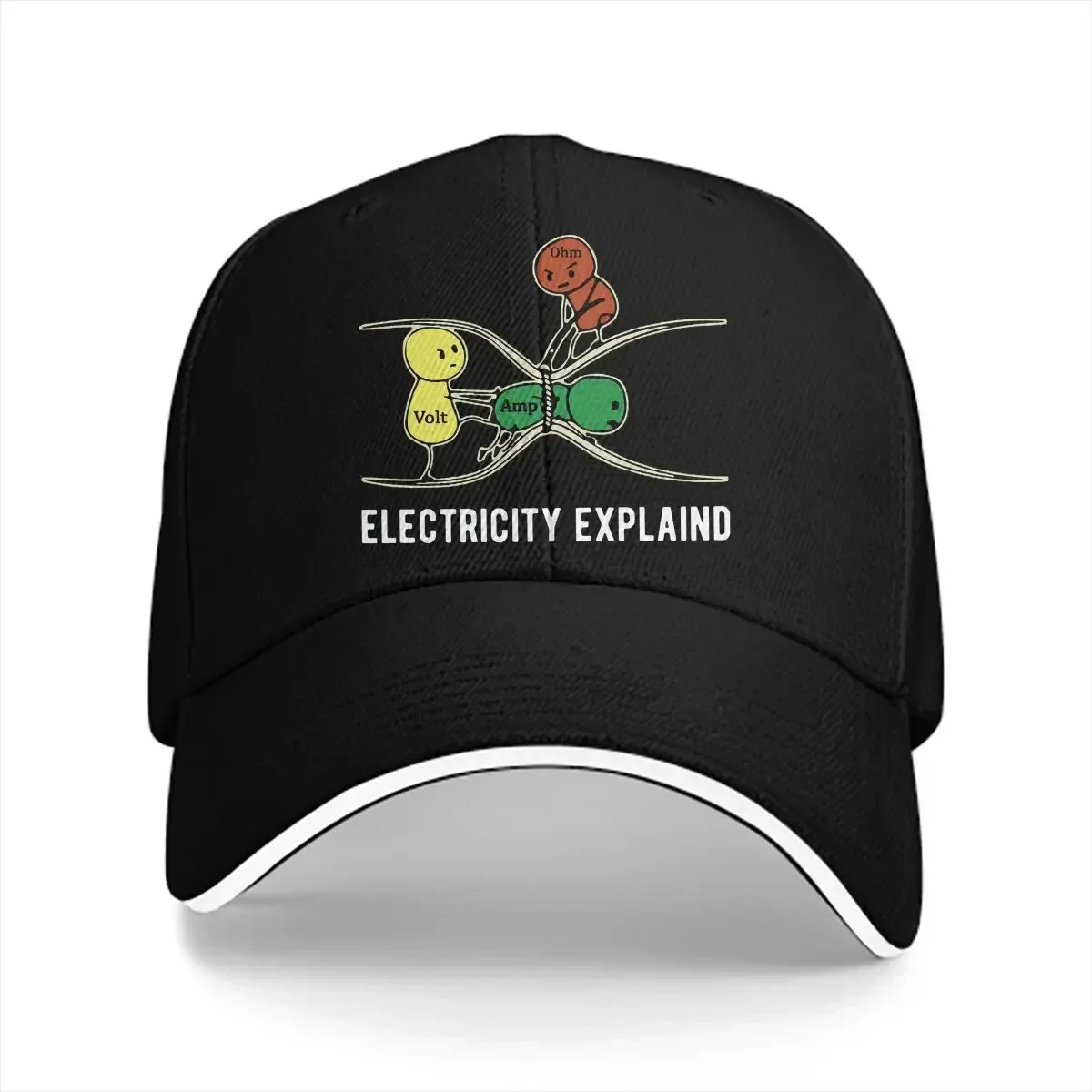 Explained Ohm Volt Amp Physics Nerd Women's Hat Sun Visor Caps Electrical Engineering Electricity Peaked Cap