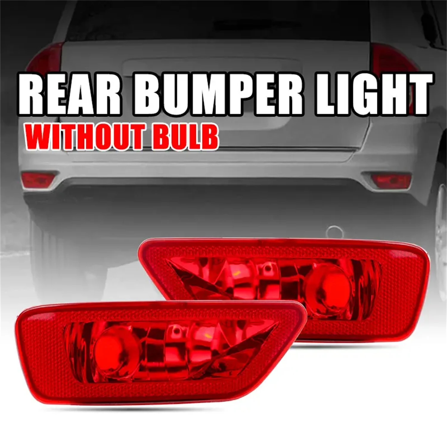 For Jeep Compass Grand Cherokee For Dodge Journey 2011-2016 Rear Bumper Brake Light Tail Turn Signal Reflector Lamp No Bulb 2pcs view 5