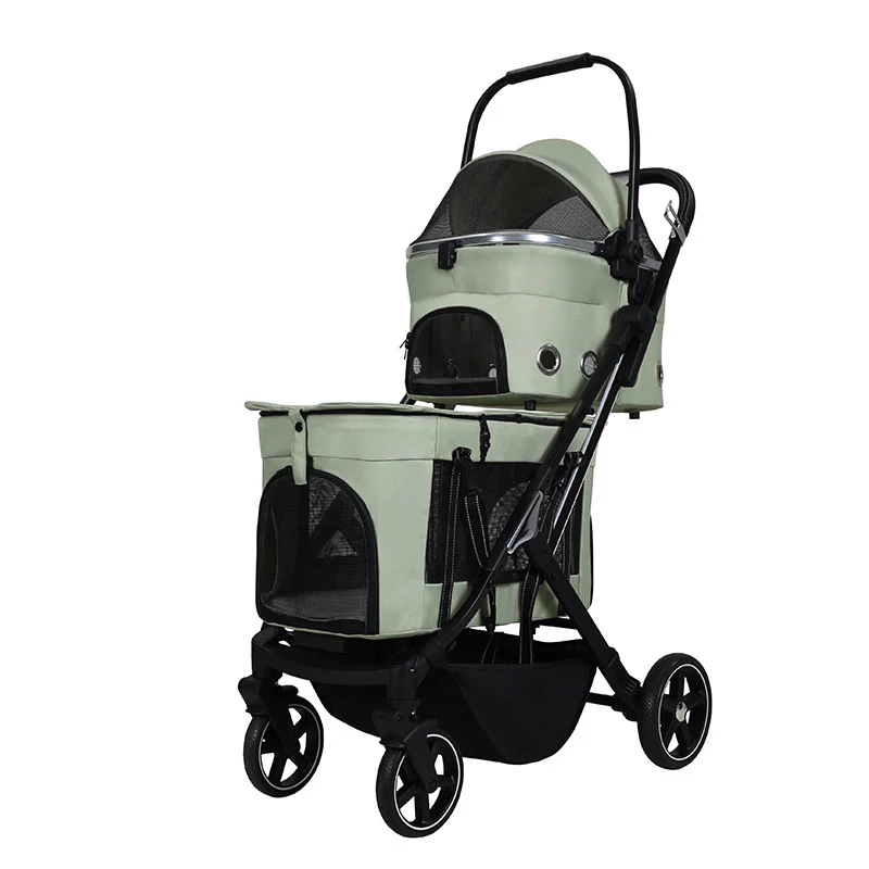 

Foldable Luxury Small Medium Cats Dogs Oxford Material Trolley Travel Pet Stroller