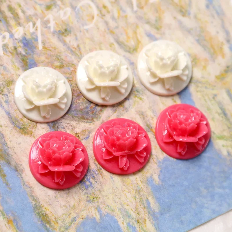 10pcs rose petal wafer diy resin Flat Back Resin Cabochons Scrapbooking DIY Jewelry Craft Accessories