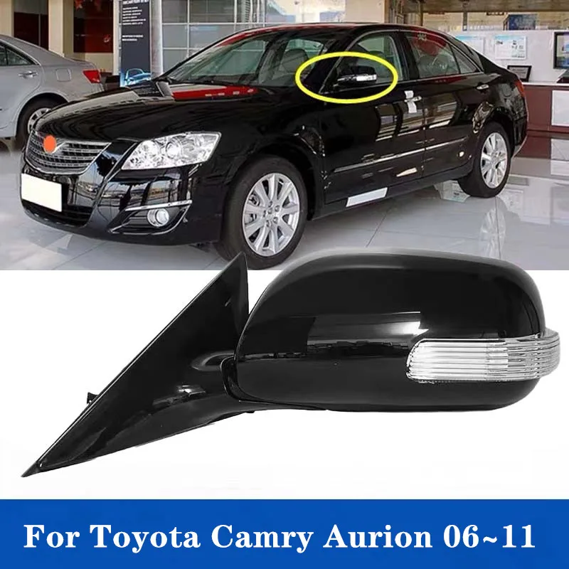 1PCS Auto Rearview Mirror Electric Folding Side Mirror Assembly For Toyota Camry Aurion 2006 2007 2008 2009 2010 2011