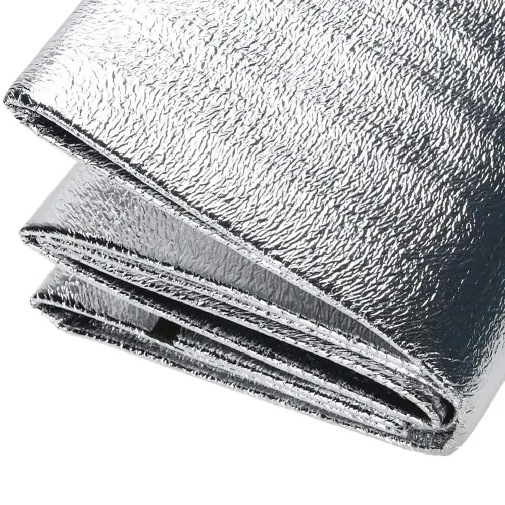 Camping Mat Foam Foil Blanket Aluminum Insulation Foam Foil Mat Sleeping Pad Thermal Outdoor Tent Footprint Reflecting Heat
