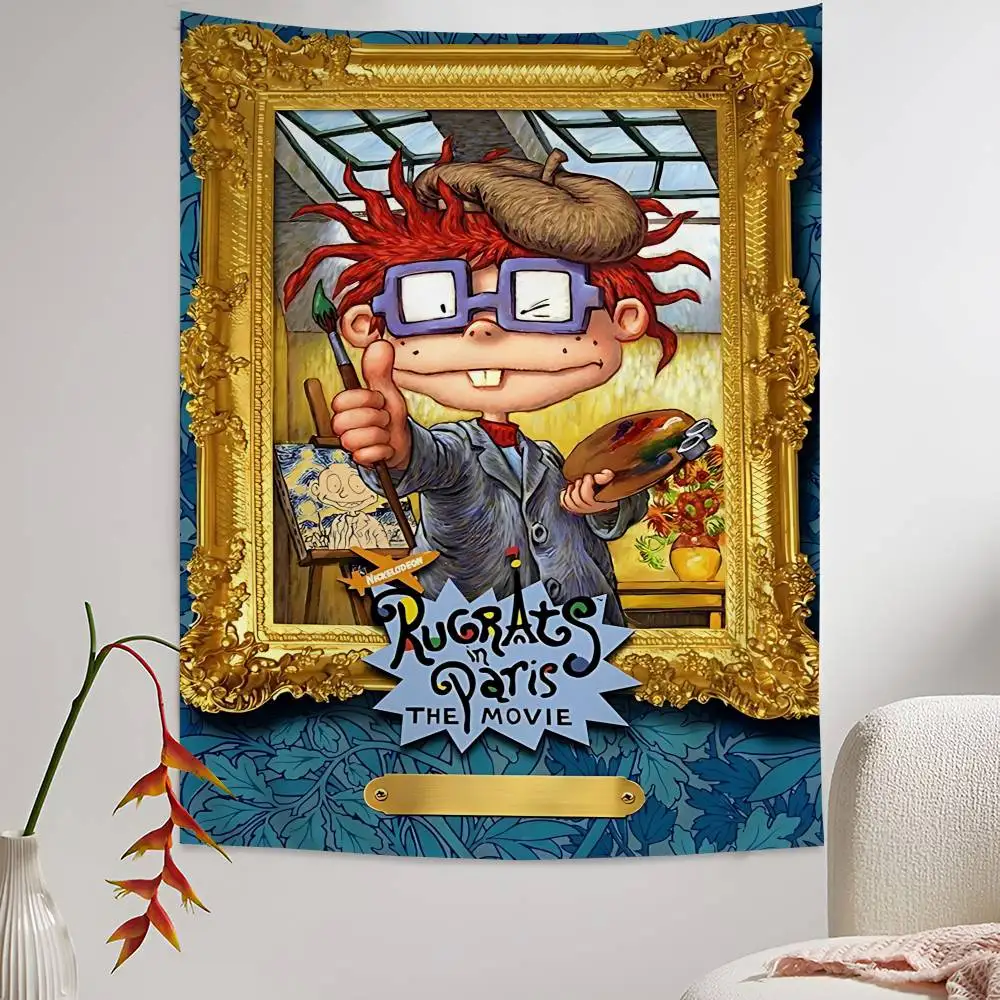 Cartoon R-Rugrat Colorful Tapestry Wall Hanging Bohemian Wall Tapestries Mandala Wall Hanging Sheets