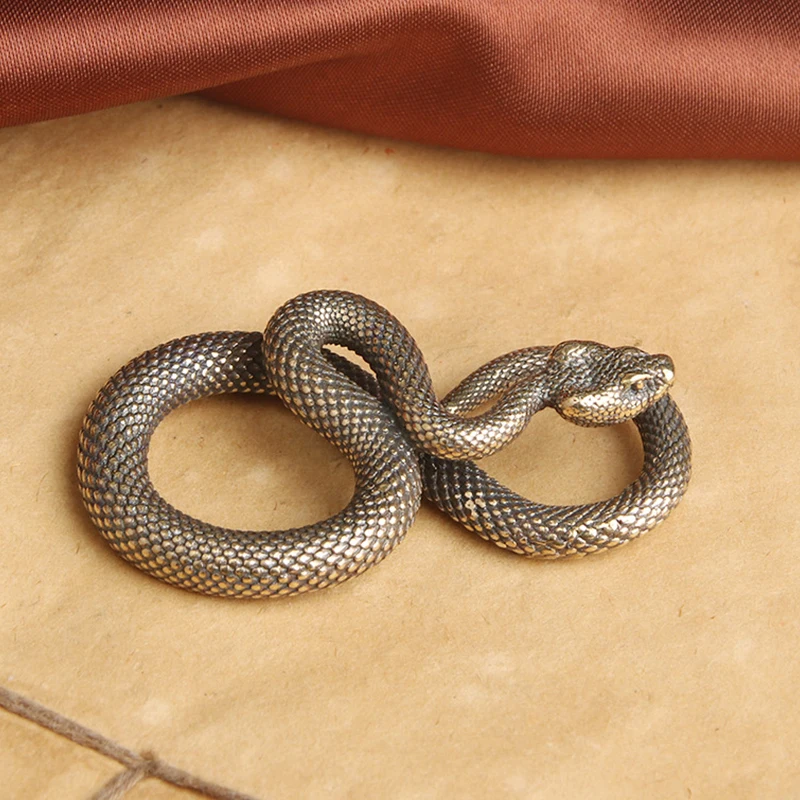 الرجعية النحاس ثعبان بوا زخرفة ، الشاي الحيوانات الأليفة ، التماثيل الحيوانية العتيقة ، مكتب الديكور ، غرفة المعيشة ، اكسسوارات ديكور المنزل ، المنمنمات
