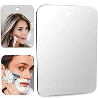 Miroir mural incassable en acrylique sans brouillard, aspiration murale, Portable, voyage, rasage, maquillage, accessoire de salle de bain pour femmes 2