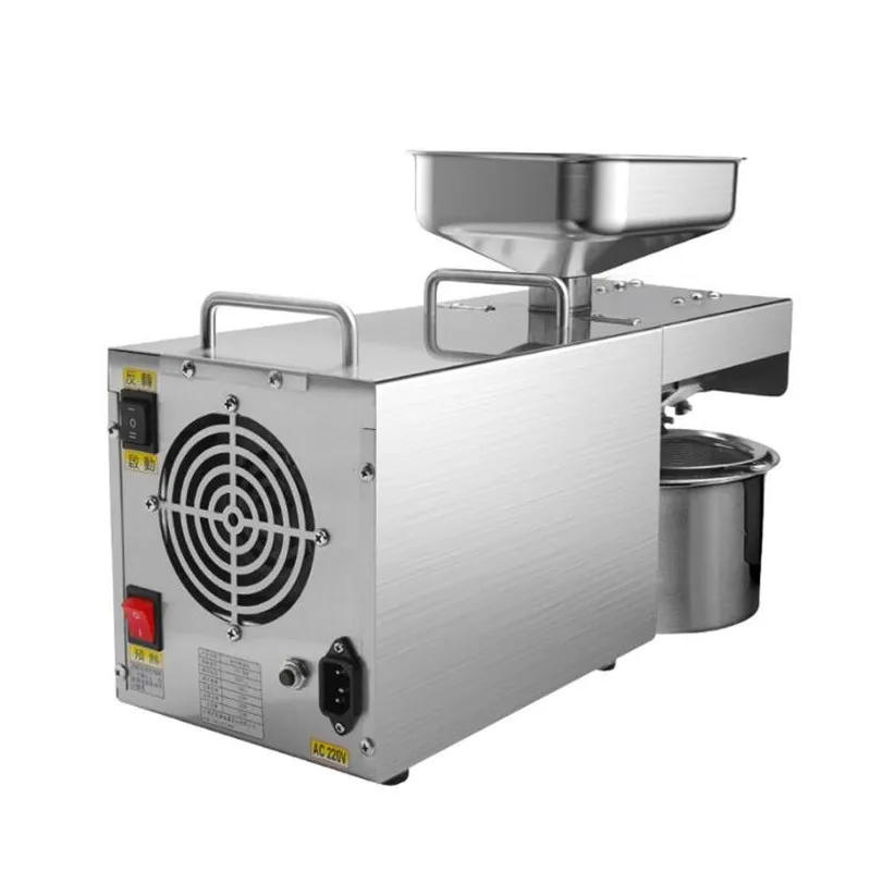 เครื่องผลิตน้ำมันกดน้ำมันเครื่องสกัดน้ำมันเมล็ดทานตะวันถั่วลิสงขนาดเล็ก10กิโลกรัม/ชั่วโมงสำหรับใช้ในบ้าน